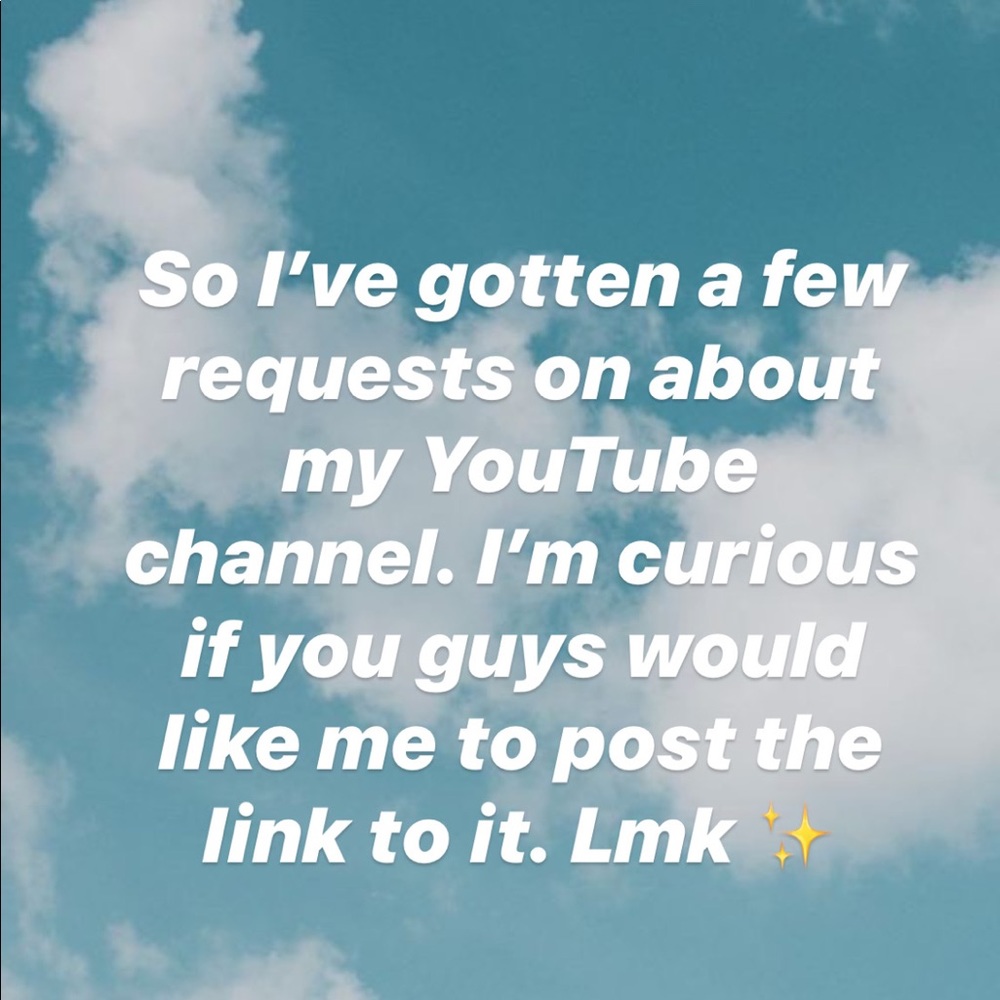 Let me know ✨